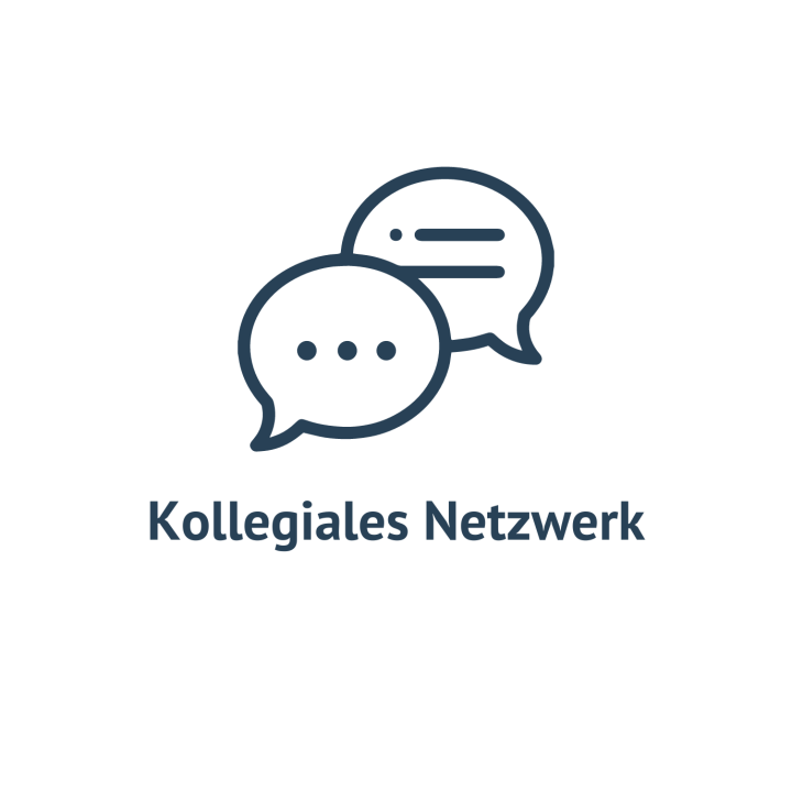 Icon, auf dem steht: Kollegiales Netzwerk