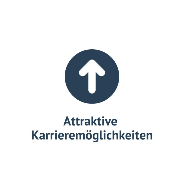 Icon, auf dem steht: Attraktive Karrieremöglichkeiten